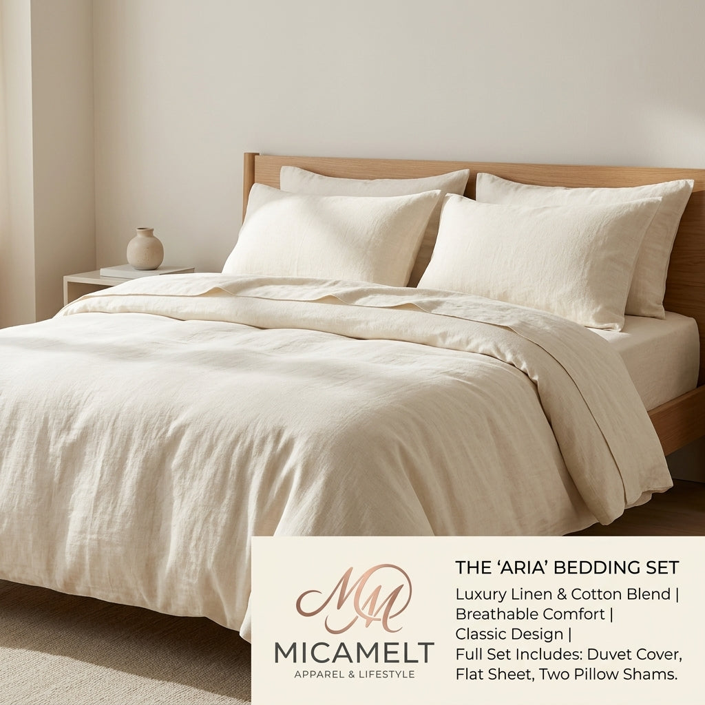 MicaMelt™ Soft-Blend Everyday Bedding Set (4-Piece Sheet & Duvet Cover Set)