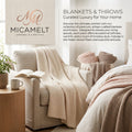 MicaMelt™ Soft-Blend Knitted Throw Blanket (with Anti-Fray Ribbed Edges & Non-Slip Textured Weave)